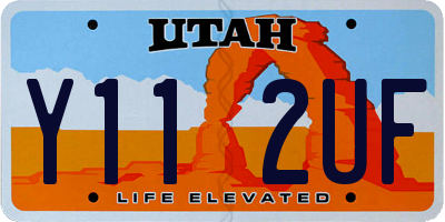 UT license plate Y112UF