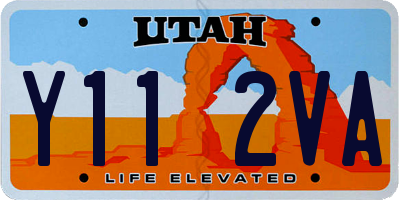 UT license plate Y112VA
