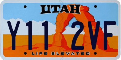 UT license plate Y112VF