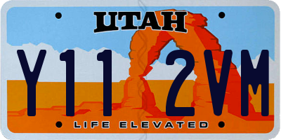 UT license plate Y112VM