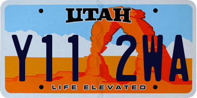 UT license plate Y112WA