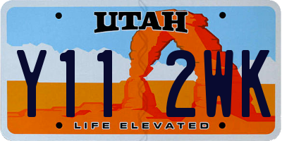 UT license plate Y112WK