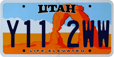 UT license plate Y112WW