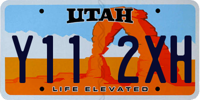 UT license plate Y112XH