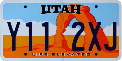 UT license plate Y112XJ