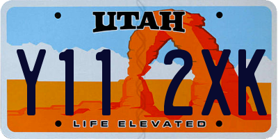 UT license plate Y112XK