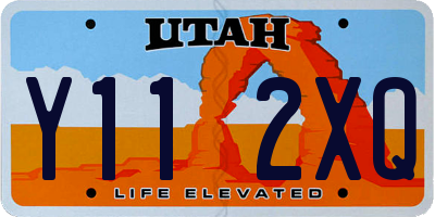 UT license plate Y112XQ