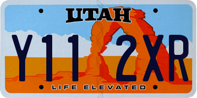 UT license plate Y112XR