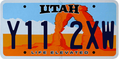 UT license plate Y112XW