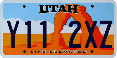 UT license plate Y112XZ