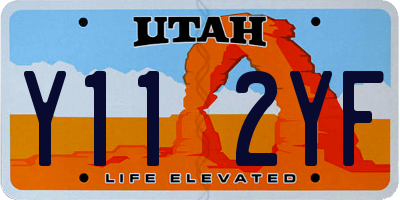 UT license plate Y112YF