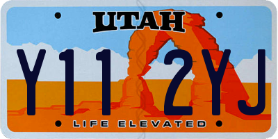 UT license plate Y112YJ