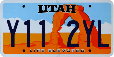 UT license plate Y112YL