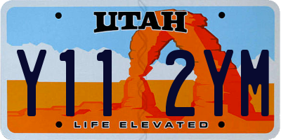 UT license plate Y112YM