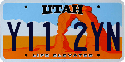 UT license plate Y112YN