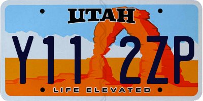 UT license plate Y112ZP
