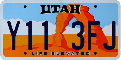 UT license plate Y113FJ