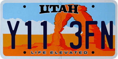 UT license plate Y113FN