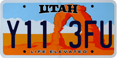 UT license plate Y113FU