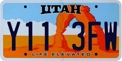UT license plate Y113FW
