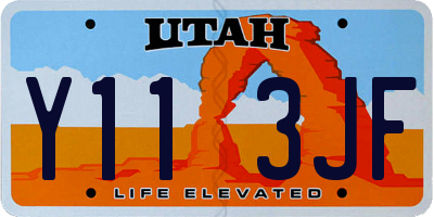UT license plate Y113JF