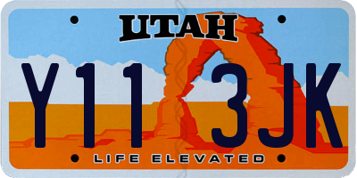 UT license plate Y113JK