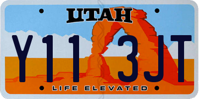 UT license plate Y113JT