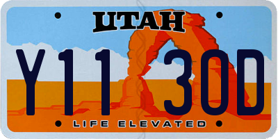 UT license plate Y113OD