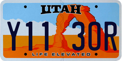 UT license plate Y113OR