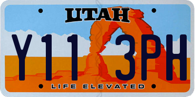 UT license plate Y113PH
