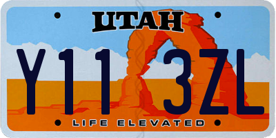 UT license plate Y113ZL