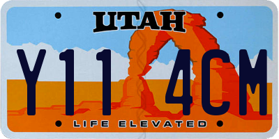UT license plate Y114CM
