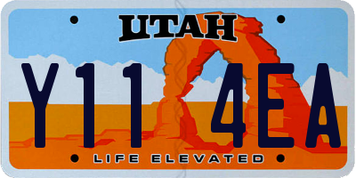 UT license plate Y114EA