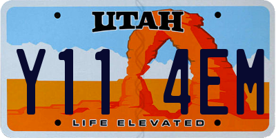 UT license plate Y114EM