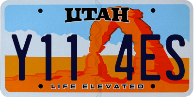 UT license plate Y114ES