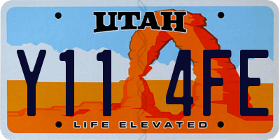 UT license plate Y114FE