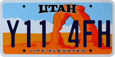 UT license plate Y114FH