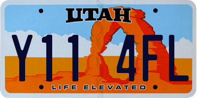 UT license plate Y114FL