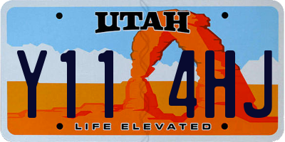 UT license plate Y114HJ