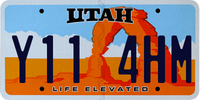 UT license plate Y114HM