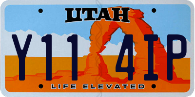 UT license plate Y114IP