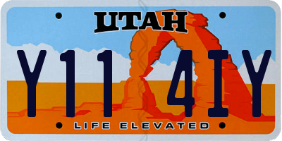 UT license plate Y114IY