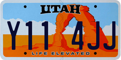 UT license plate Y114JJ