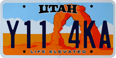 UT license plate Y114KA