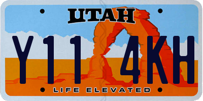 UT license plate Y114KH