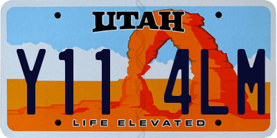 UT license plate Y114LM