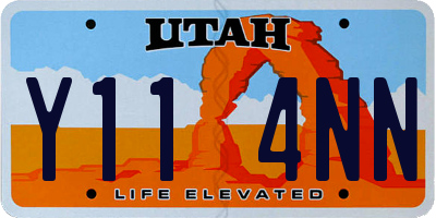 UT license plate Y114NN