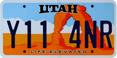 UT license plate Y114NR