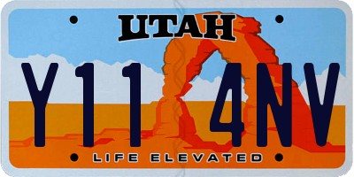 UT license plate Y114NV