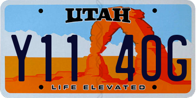 UT license plate Y114OG